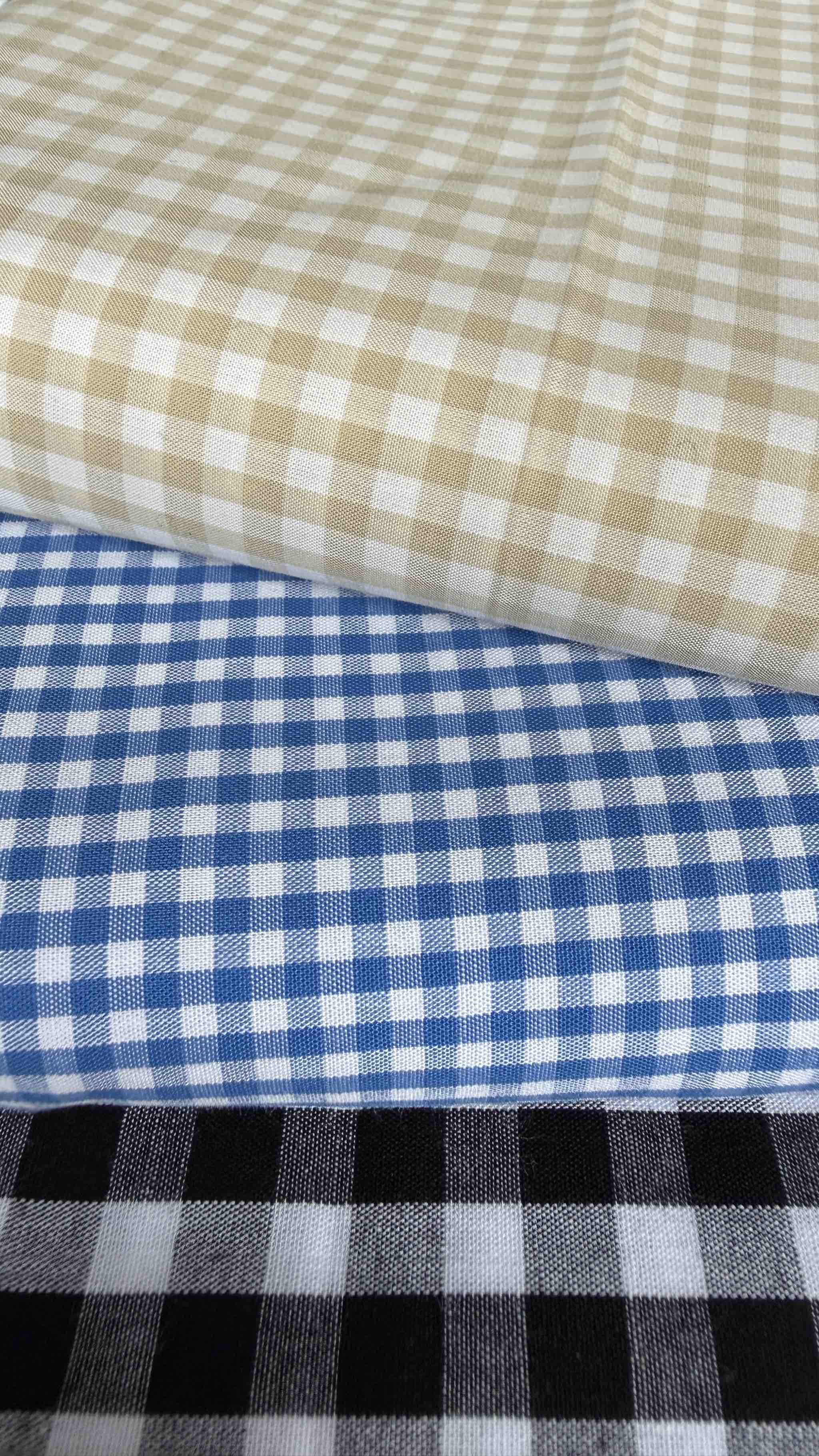 Vải Kate caro, Thô cotton caro - may áo sơ mi, bộ, đầm (dài 1m, khổ 1m45, vải cắt liền)