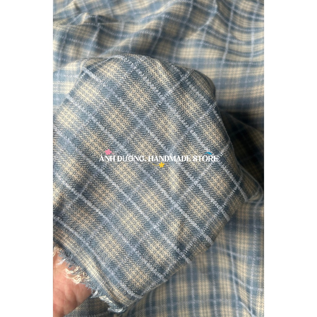 Vải thô (SLx0.5m khổ 1.5m) caro nhung