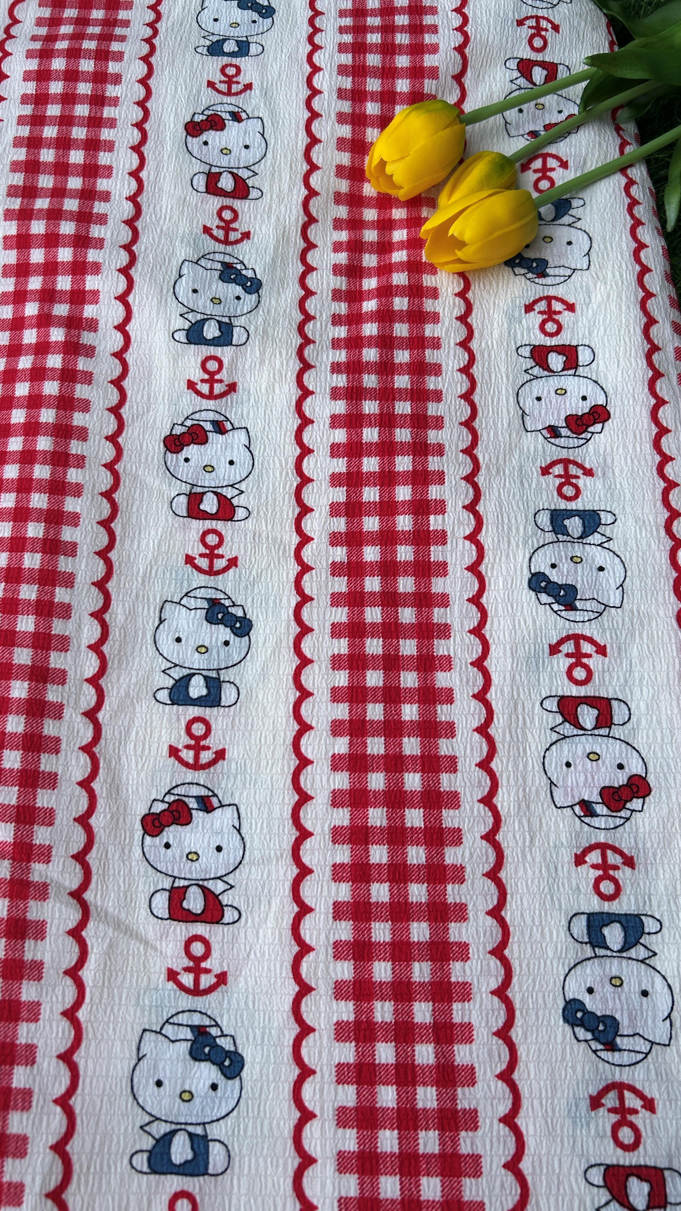 Vải xốp gạo (SLx0.5m khổ 1.5m) in hình dễ thương gấu, loopy, dâu, thỏ, nơ, kitty....