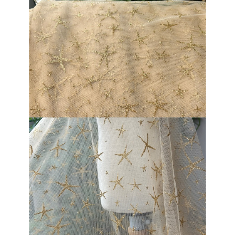 Vải lưới (SLx0.5m khổ 1.6m) decor trang trí, may áo, đầm... in hình nhiều loại