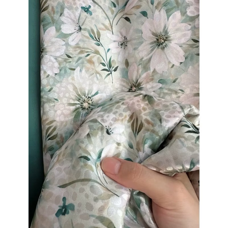 Vải Gấm In Bông Cao Cấp Cho Áo Dài, khổ 1.5m (Vải khúc đẵ cắt 2m)
