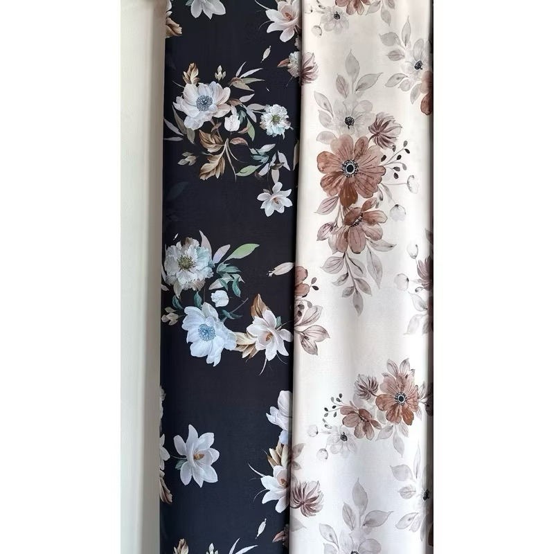 Vải lụa Thanh mai in hoa co dãn chiều, khúc 2*1.5m. (Vải khúc cắt sẵn)