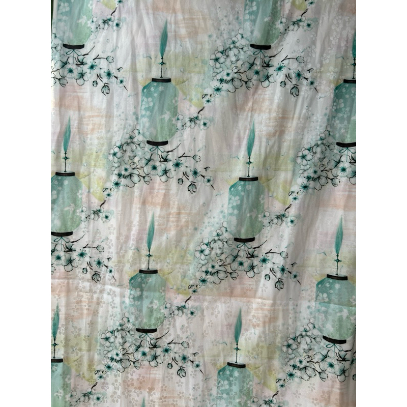 Vải Gấm In Bông Cao Cấp Cho Áo Dài, khổ 1.5m (Vải khúc đẵ cắt 2m)