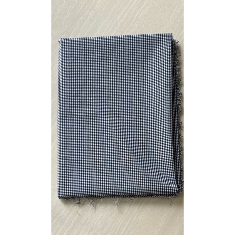 Vải cotton (SLx0.5m khổ 1.4m) kate caro, sắc nét màu đẹp, thấm hút tốt