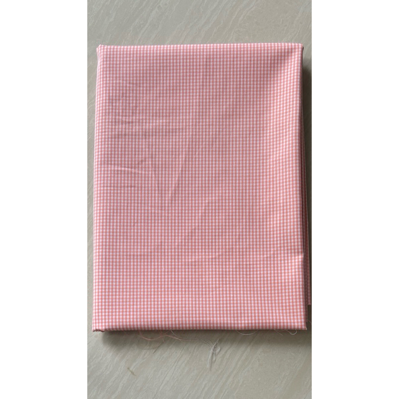 Vải cotton (SLx0.5m khổ 1.4m) kate caro, sắc nét màu đẹp, thấm hút tốt