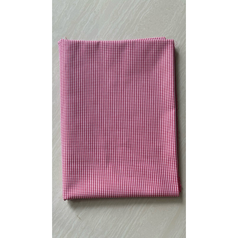 Vải cotton (SLx0.5m khổ 1.4m) kate caro, sắc nét màu đẹp, thấm hút tốt