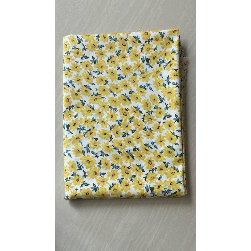 Vải Kate (SLx0.5m khổ đa dạng) in hoa may đầm, áo, decor, khăn trải bàn, dã ngoại...