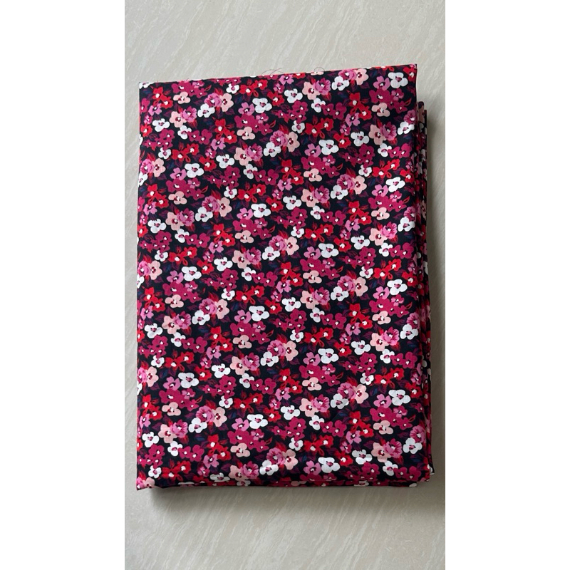 Vải Kate (SLx0.5m khổ đa dạng) in hoa may đầm, áo, decor, khăn trải bàn, dã ngoại...