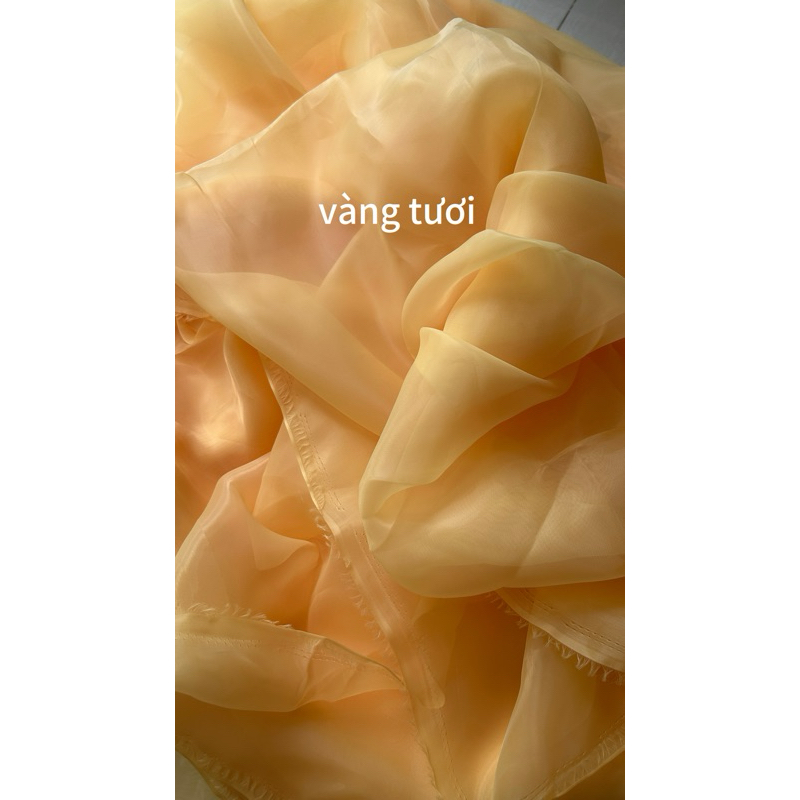 Vải organza (SLx0.5m khổ 1.5m) nhiều màu, vải khô, ánh kim tuyến