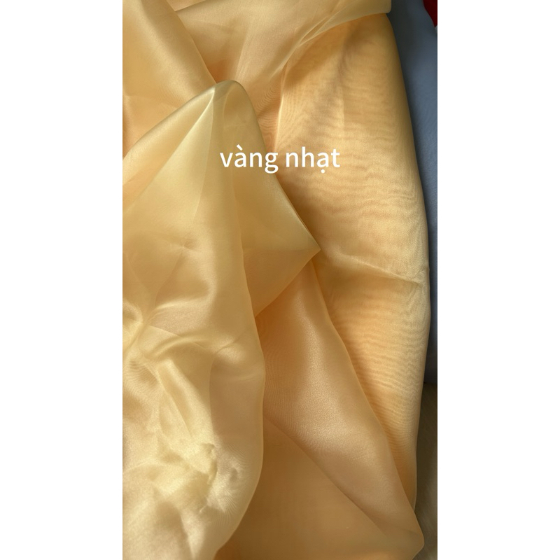 Vải organza (SLx0.5m khổ 1.5m) nhiều màu, vải khô, ánh kim tuyến