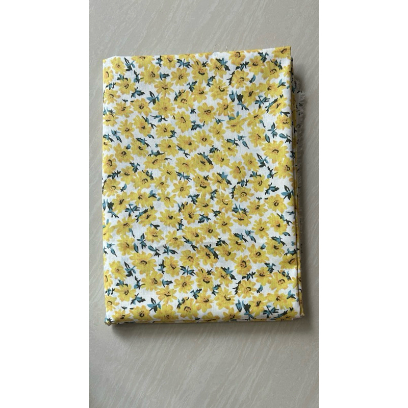 Vải Kate (SLx0.5m khổ đa dạng) in hoa may đầm, áo, decor, khăn trải bàn, dã ngoại...