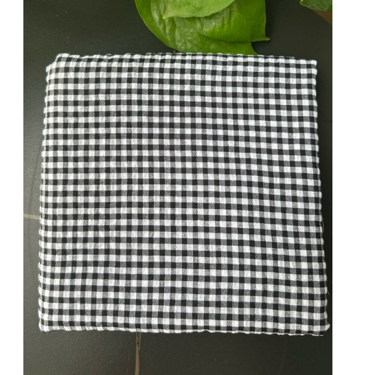 Vải xốp cotton (SLx0.5m khổ 1.5m) caro 8li, 4li nhiều màu, chất thô xốp cotton mát mẻ