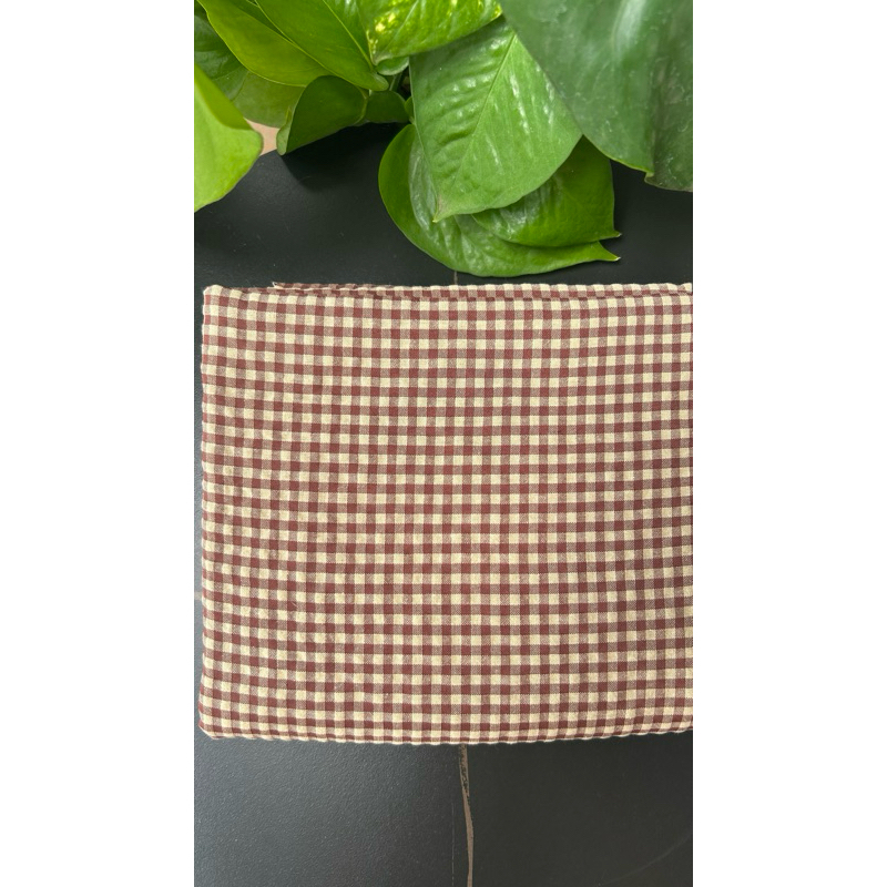 Vải xốp cotton (SLx0.5m khổ 1.5m) caro 8li, 4li nhiều màu, chất thô xốp cotton mát mẻ