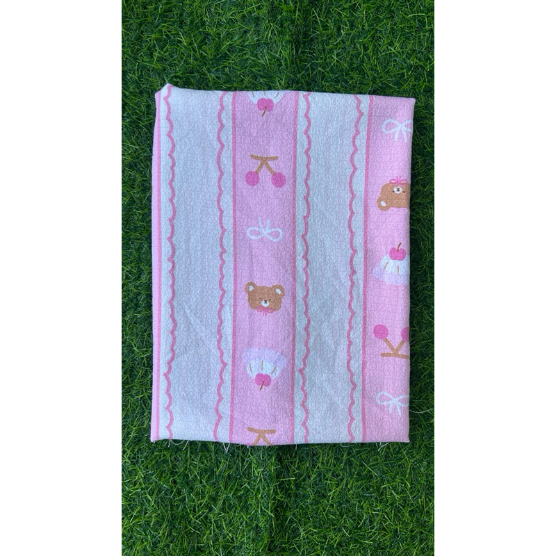 Vải xốp gạo (SLx0.5m khổ 1.5m) in hình dễ thương gấu, loopy, dâu, thỏ, nơ, kitty....