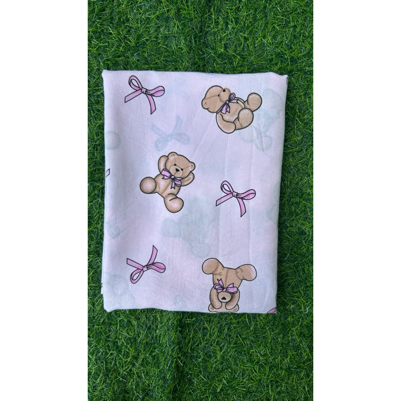 Vải cotton hàn (SLx0.5m khổ 1.6m) đũi lạnh mềm, mát, hút mồ hôi in hình dễ thương