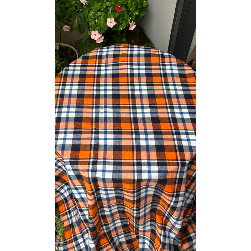 Vải bố (SLx0.5m khổ 1.5m) caro 2 màu, dày mềm thấm hút tốt, hợp may áo sơ mi, đầm, chân váy, trải bàn, picnic.