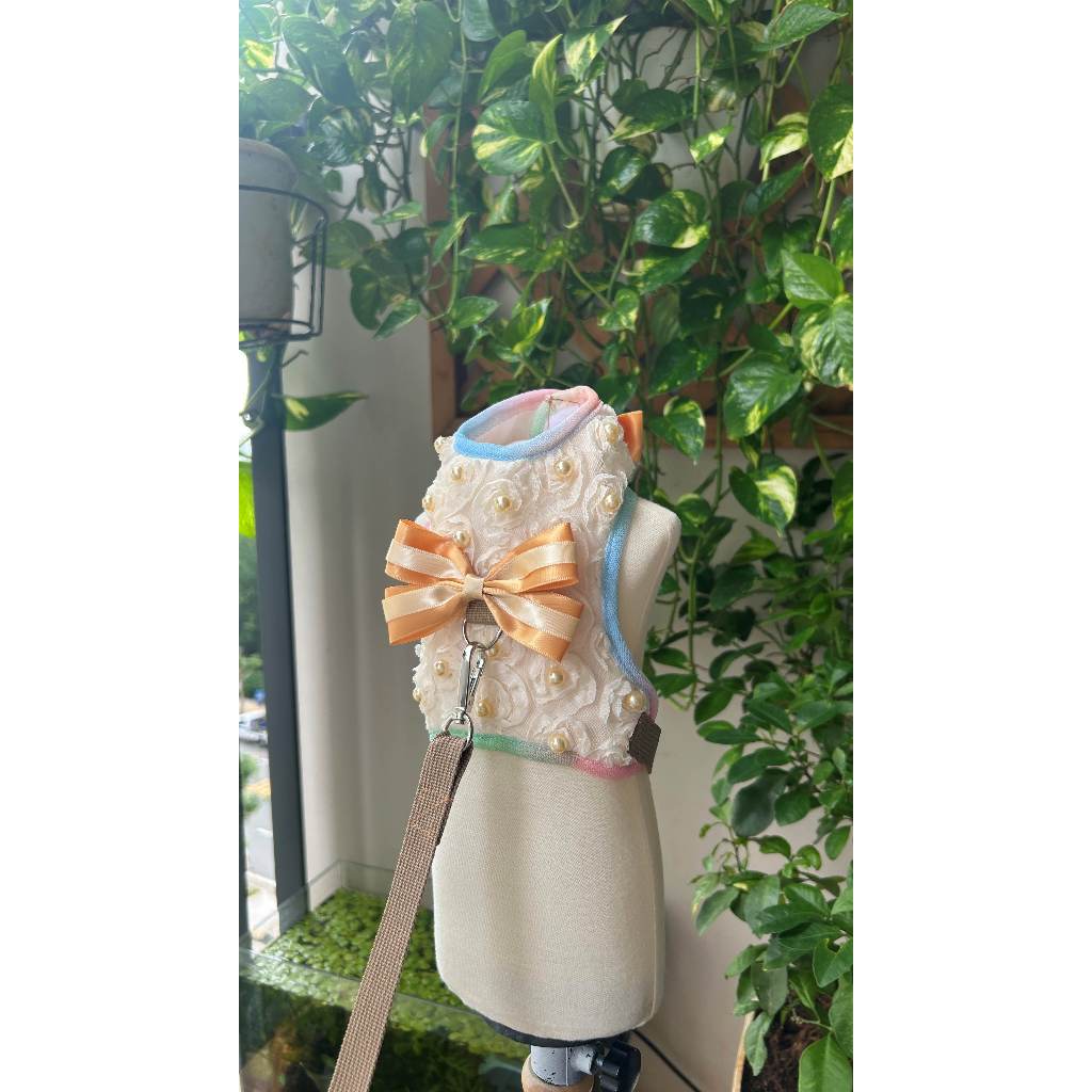 ( Thanh lý đồng giá nhiều mẫu 35k) Đầm cho thú cưng chó, mèo handmade ( tặng nơ kẹp tóc)