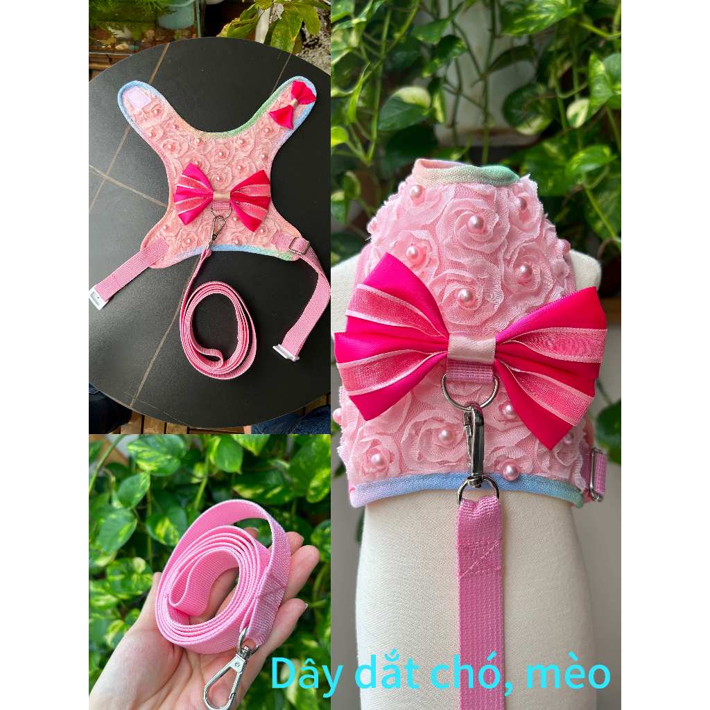 ( Thanh lý đồng giá nhiều mẫu 35k) Đầm cho thú cưng chó, mèo handmade ( tặng nơ kẹp tóc)