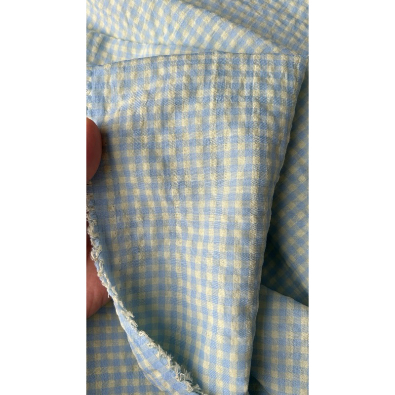 Vải xốp cotton (SLx0.5m khổ 1.5m) caro 8li, 4li nhiều màu, chất thô xốp cotton mát mẻ