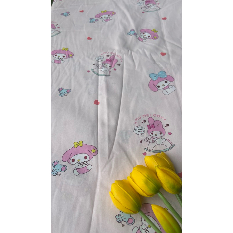 Vải thô cotton (SLx0.5m khổ 1.45m) kate lụa 3D in hình động vật, búp bê.