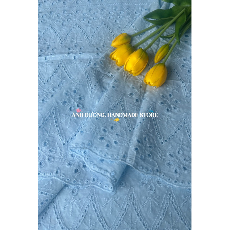 Vải boi (SLx0.5m khổ 1.35m) thêu thổ cẩm
