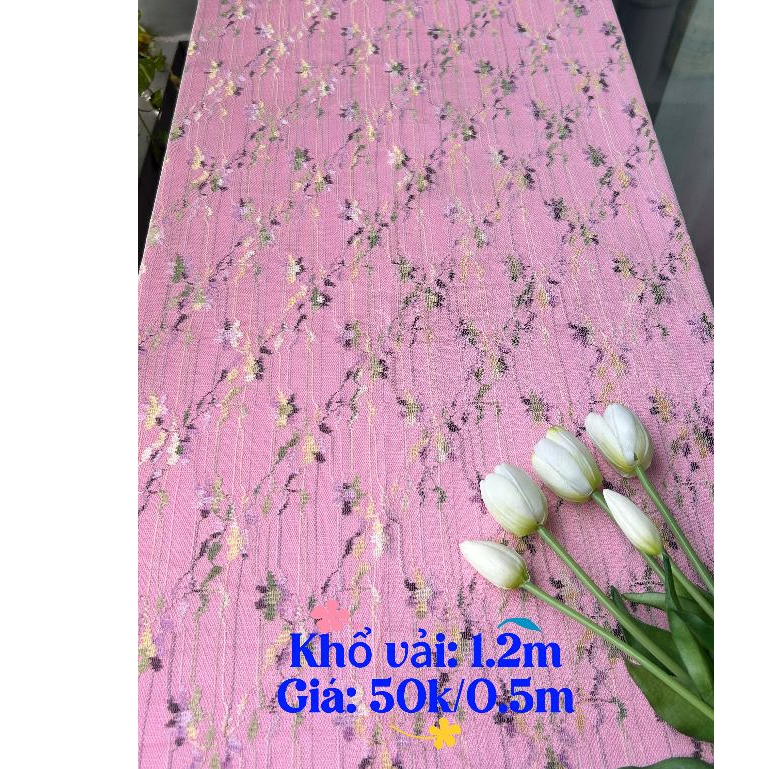 Vải lưới ép hoa (SLx0.5m, khổ đa dạng)– vải dày, dùng làm khăn trải bàn, rèm cửa, decor...