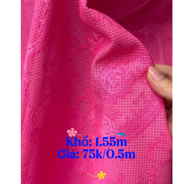 Vải lưới ép hoa (SLx0.5m, khổ đa dạng)– vải dày, dùng làm khăn trải bàn, rèm cửa, decor...