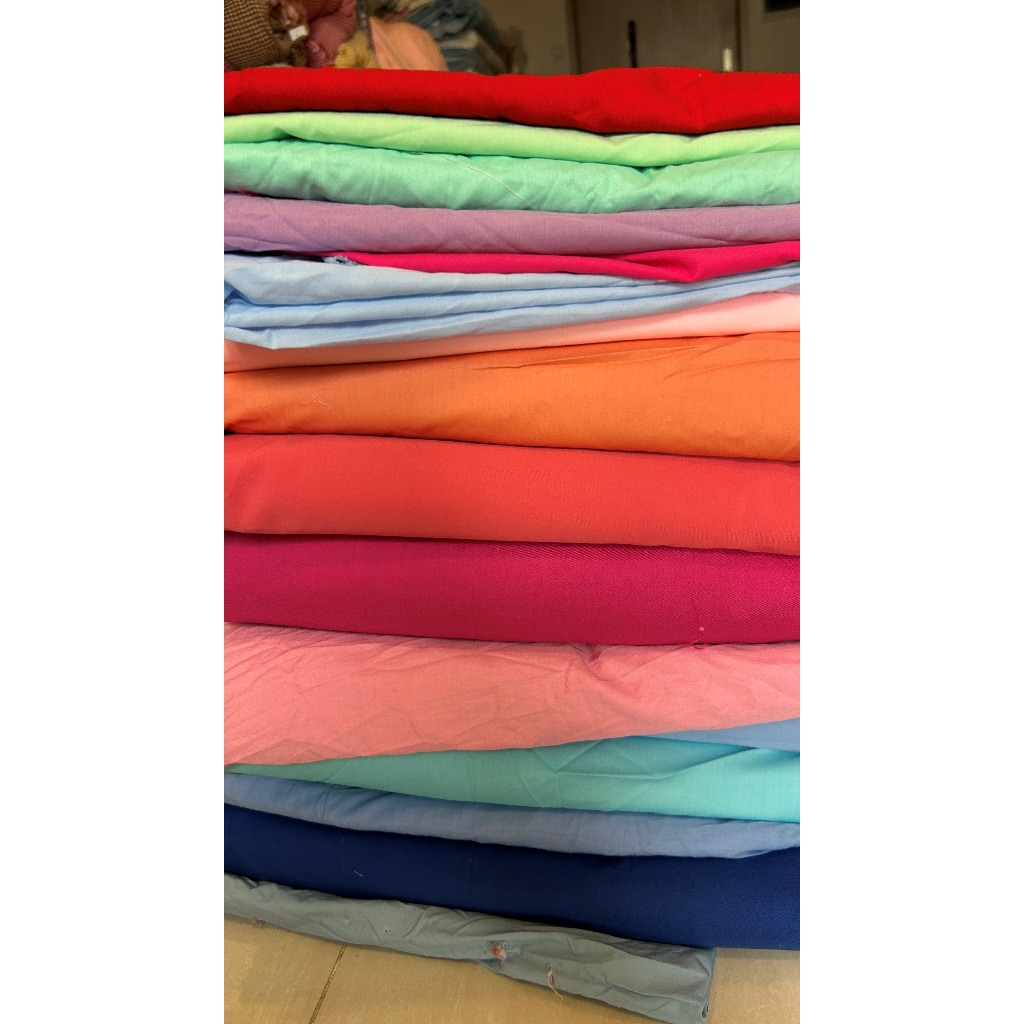 Vải kate lót màu trơn (SLx0.5m, khổ 1.5m) dùng tập may, làm vải lót.