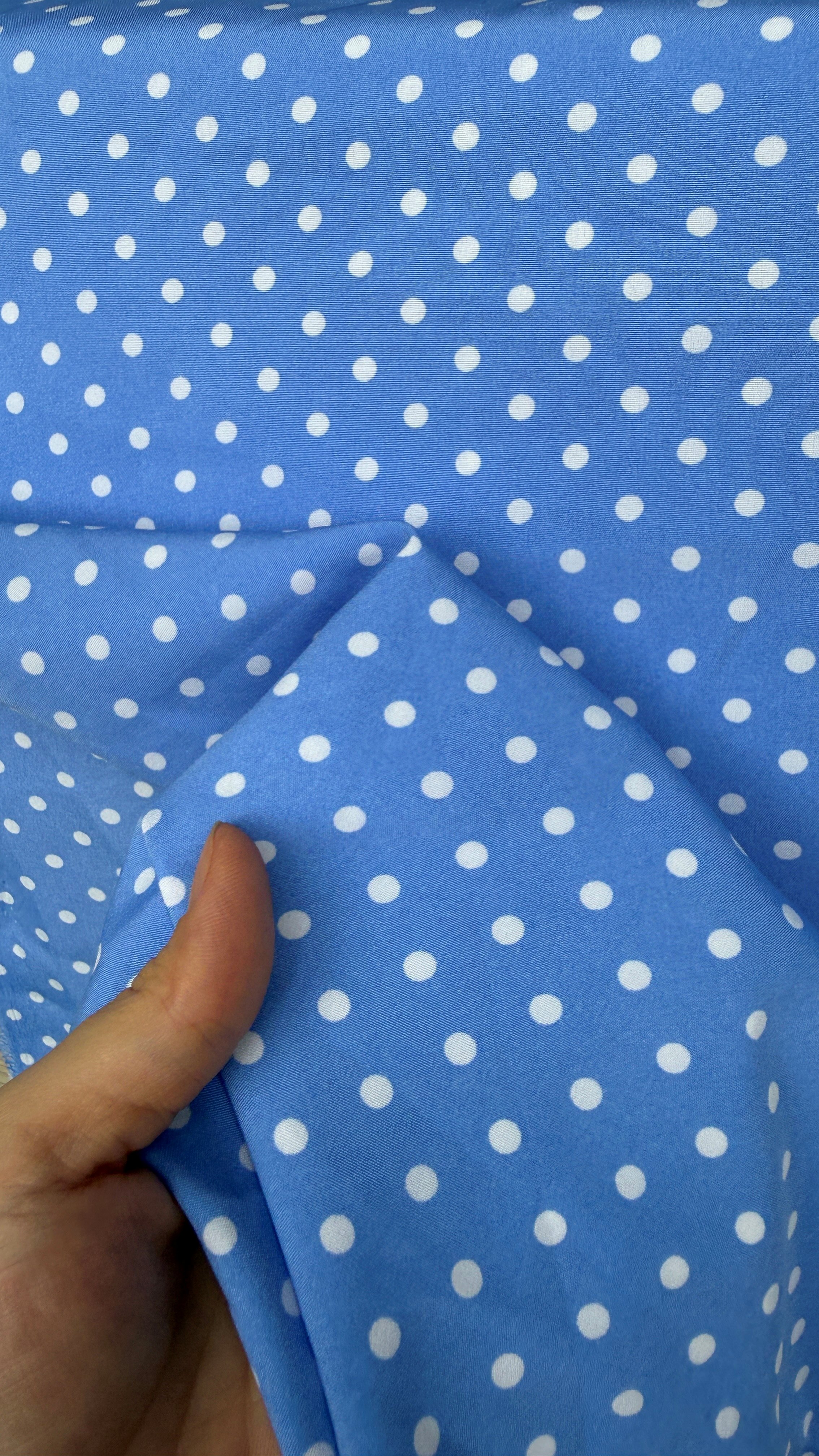 Vải Lụa 100D in bi nhiều màu - may đầm, áo dài, áo bà ba (dài 1m, khổ 1m5, vải cắt liền)