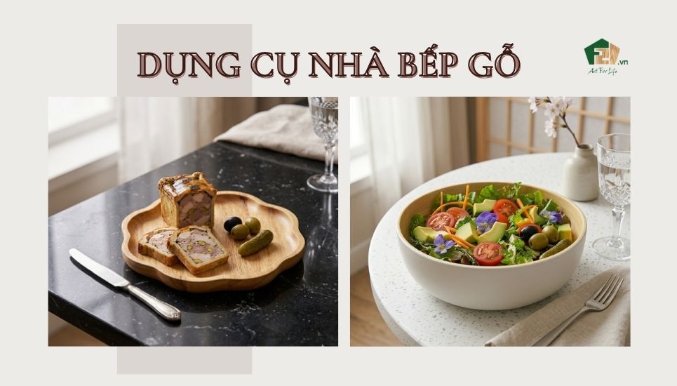 Bộ dụng cụ nhà bếp bằng gỗ an toàn, xinh xắn cho gia đình