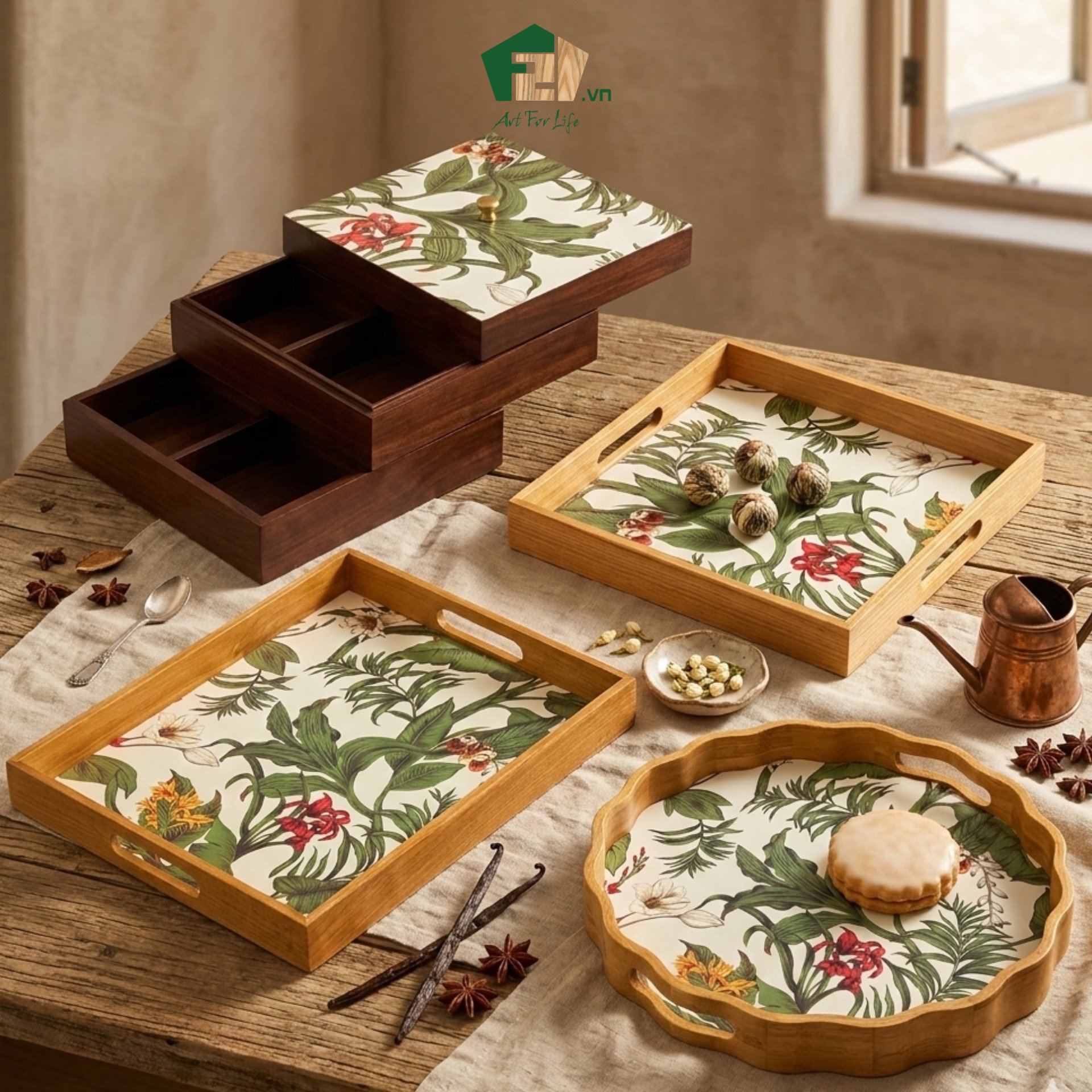 Mang nét đẹp hoa phong lan vào không gian nội thất gỗ🌿