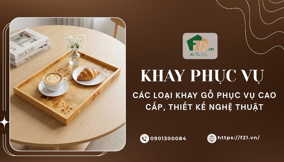 Khay phục vụ là gì? Các loại khay gỗ phục vụ cao cấp, thiết kế nghệ thuật