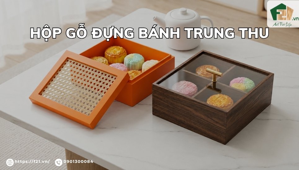 Hộp gỗ đựng bánh Trung thu - Đơn vị cung cấp hộp gỗ uy tín tại TP.HCM