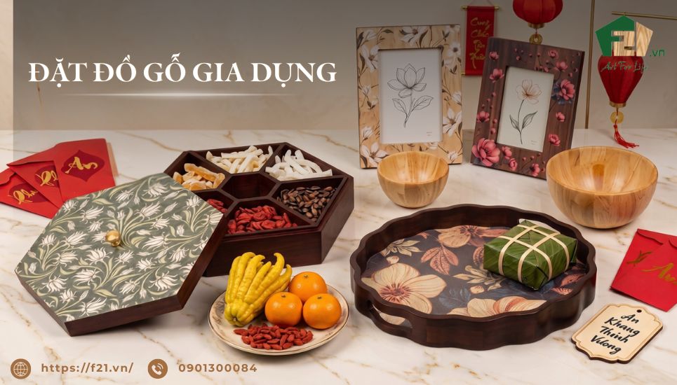 Đặt đồ gỗ gia dụng thiết kế riêng để kinh doanh mùa tết