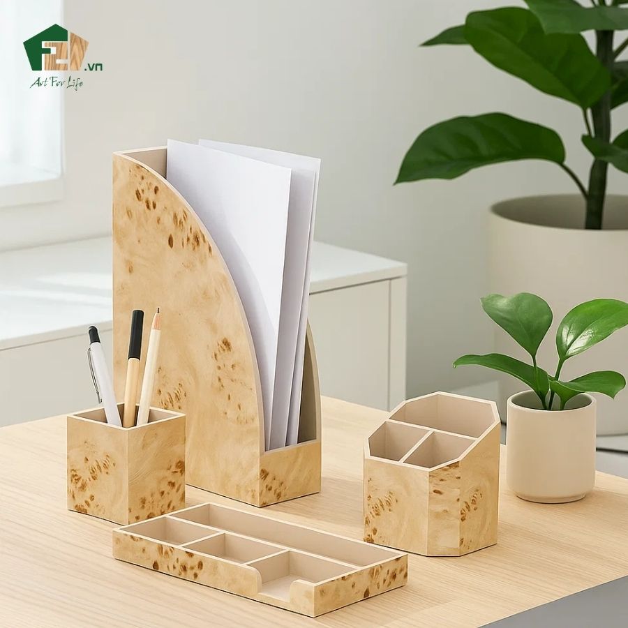 Nâng cấp góc làm việc cùng Bộ sưu tập văn phòng phẩm bằng gỗ cao cấp!