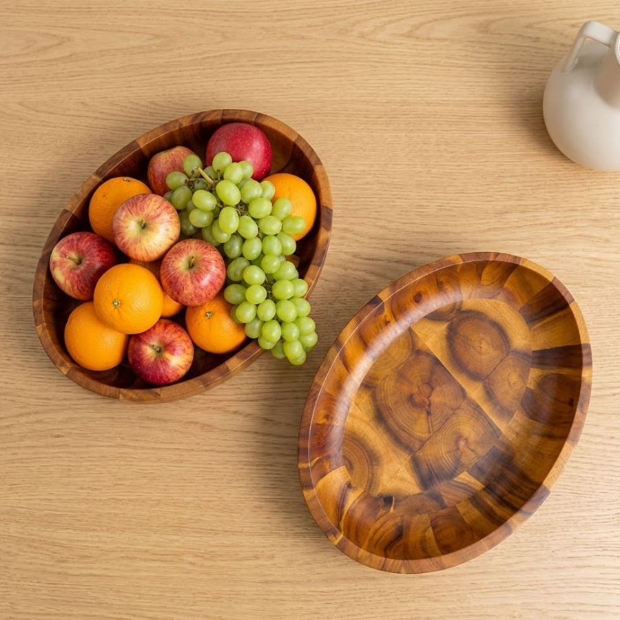 Tô oval gỗ tràm - Nét chấm phá mềm mại cho không gian