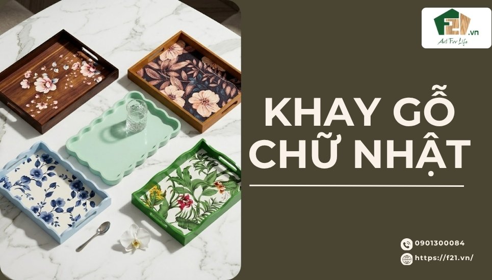 Khay gỗ chữ nhật - Sự lựa chọn hoàn hảo nâng tầm không gian sống