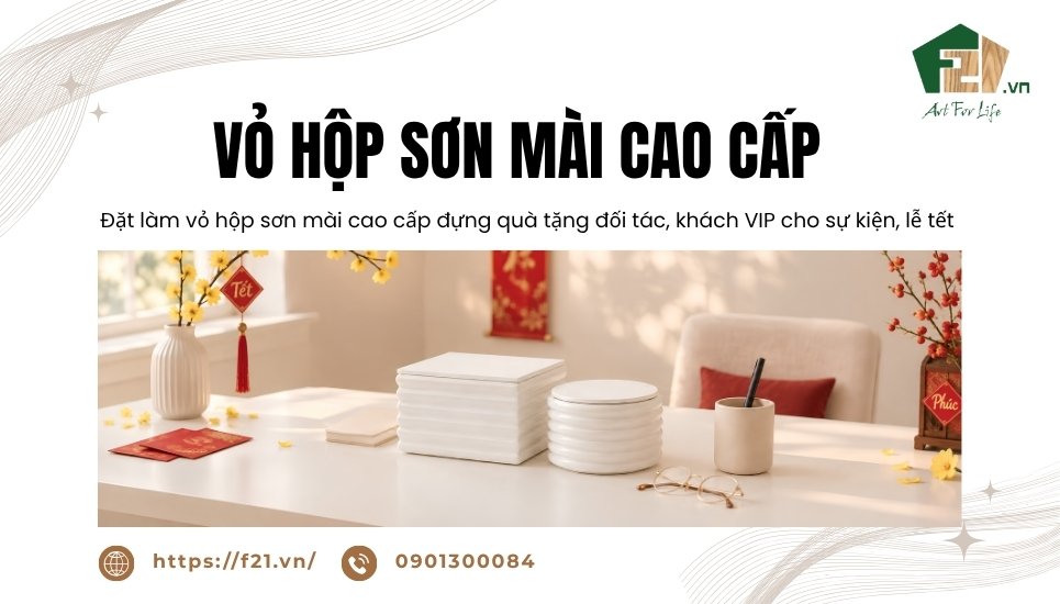 Đặt làm vỏ hộp sơn mài cao cấp đựng quà tặng đối tác, khách VIP