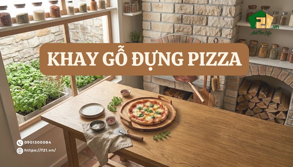 Khay gỗ đựng pizza cho nhà hàng, khách sạn - chuẩn xuất khẩu