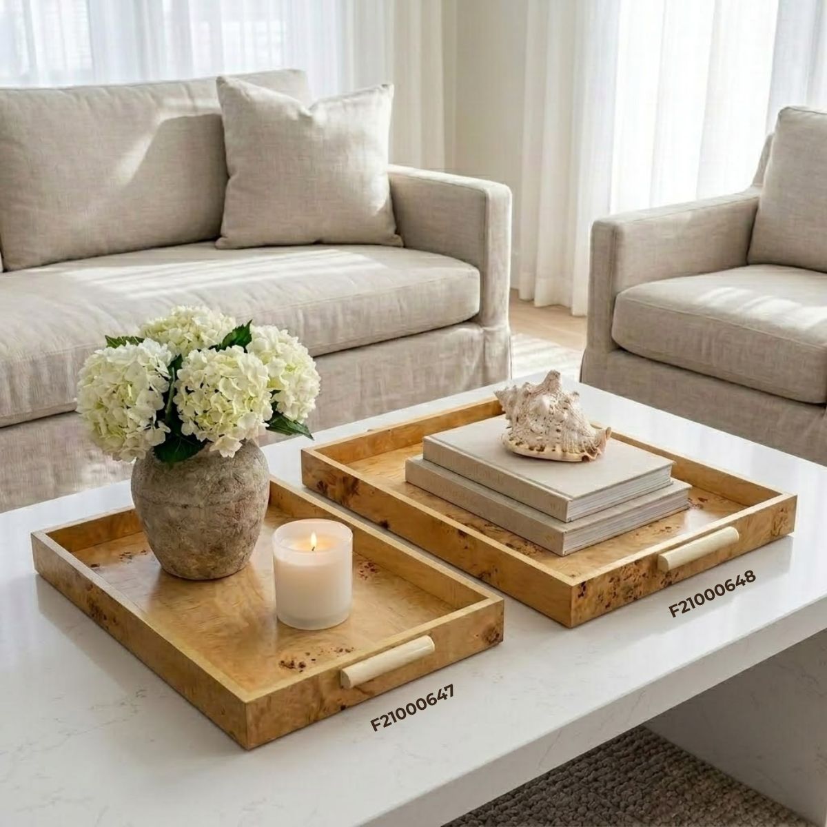 Khay gỗ vân burl - Tuyệt tác độc bản cho không gian sang trọng