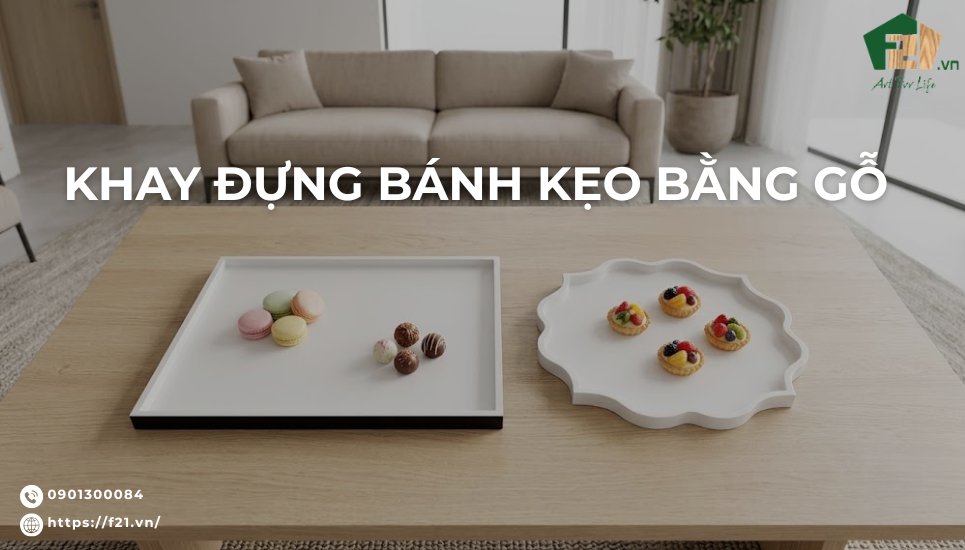 Khay đựng bánh kẹo bằng gỗ: Các mẫu khay sang trọng từ F21