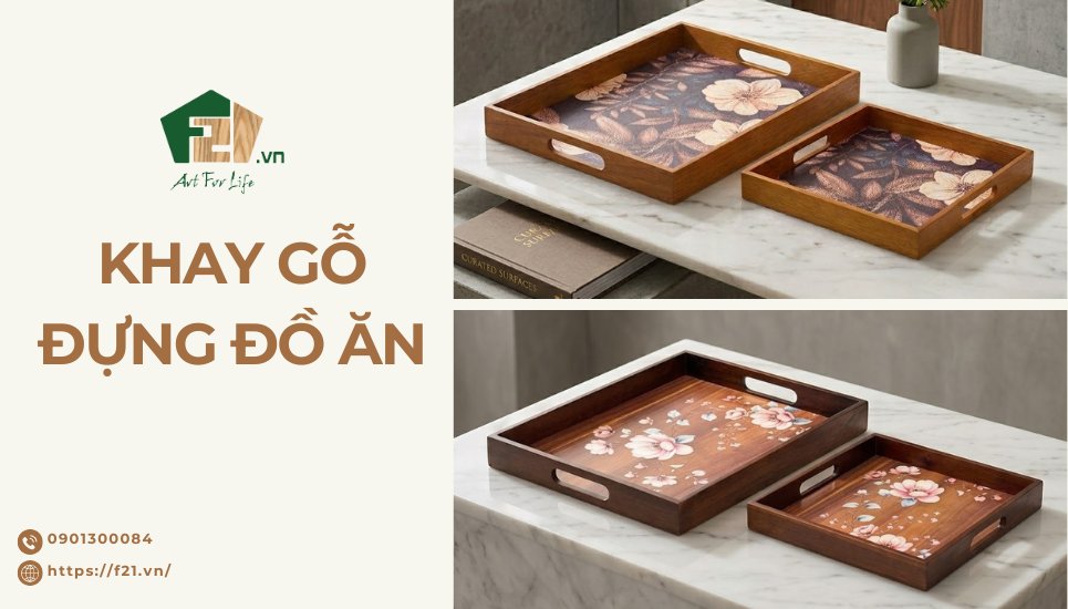 Khay gỗ đựng đồ ăn: 10+ ý tưởng vô cùng tinh tế