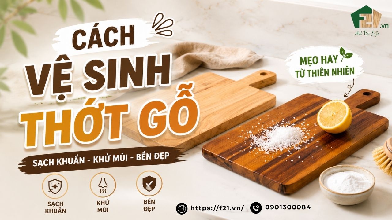 Cách vệ sinh thớt gỗ đúng chuẩn giúp sản phẩm luôn bền đẹp