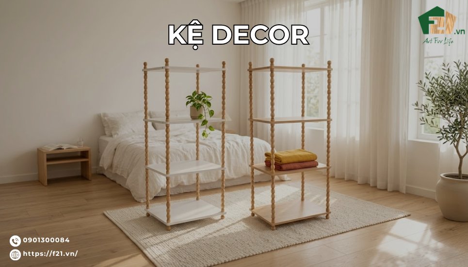 Kệ decor đẹp – Giải pháp lưu trữ đồ cho homestay, khách sạn, nhà hàng