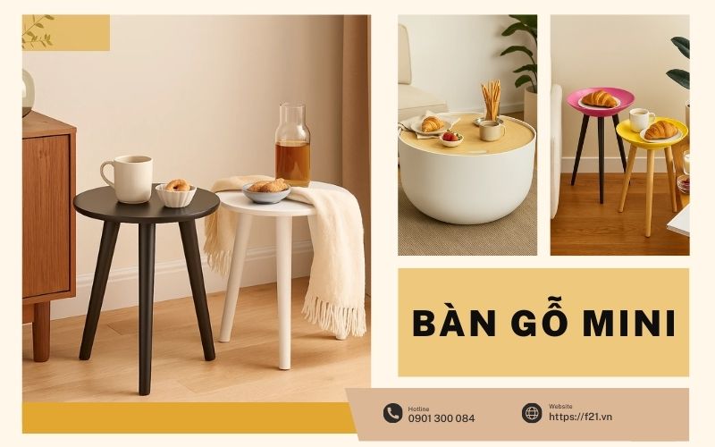Top mẫu bàn nhỏ bằng gỗ đẹp - bền - giá tốt bạn nên tham khảo