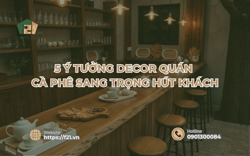 5 ý tưởng decor quán cà phê bằng gỗ sang trọng hút khách năm 2025