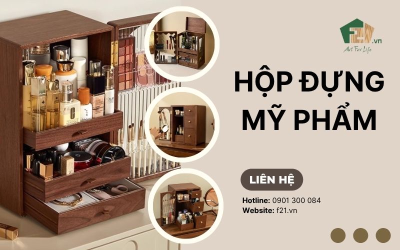 Hướng dẫn lựa chọn hộp đựng mỹ phẩm bằng gỗ chất lượng