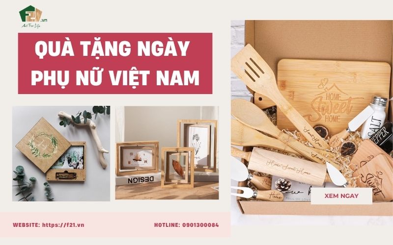 Xu hướng quà tặng gỗ Ngày Phụ nữ Việt Nam 20/10 năm 2025
