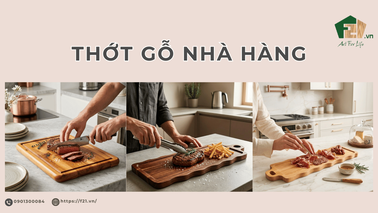 Thớt gỗ nhà hàng: Tiêu chuẩn lựa chọn và vận hành bếp