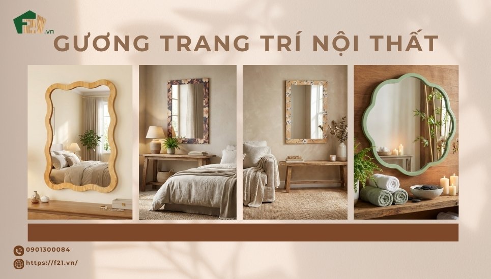 Gương trang trí nội thất spa, homestay cao cấp